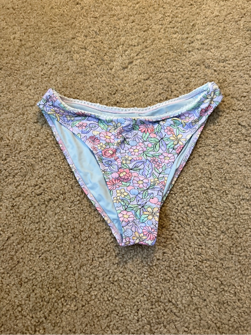 Blackbough Pastel Floral Bikini Bottom in Lavender Multicolor